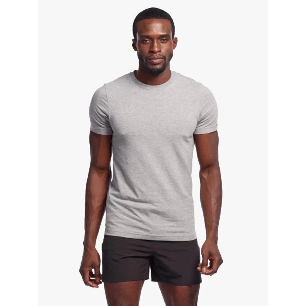 Rhone Men's Element Lightweight Everyday Pima Cotton Tee Shirt Preppy Gray Sz XL